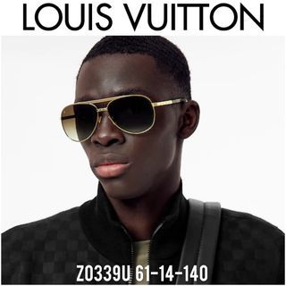 LOUIS VUITTON Z0339U Attitude Pilot Sunglasses Gold Brown 64□14 Men Used