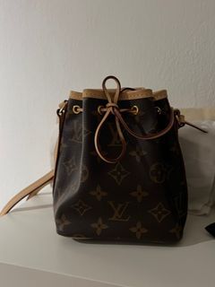 NIB Authentic Louis Vuitton Monogram Nano Noe w/Free Bag Organizer / Insert