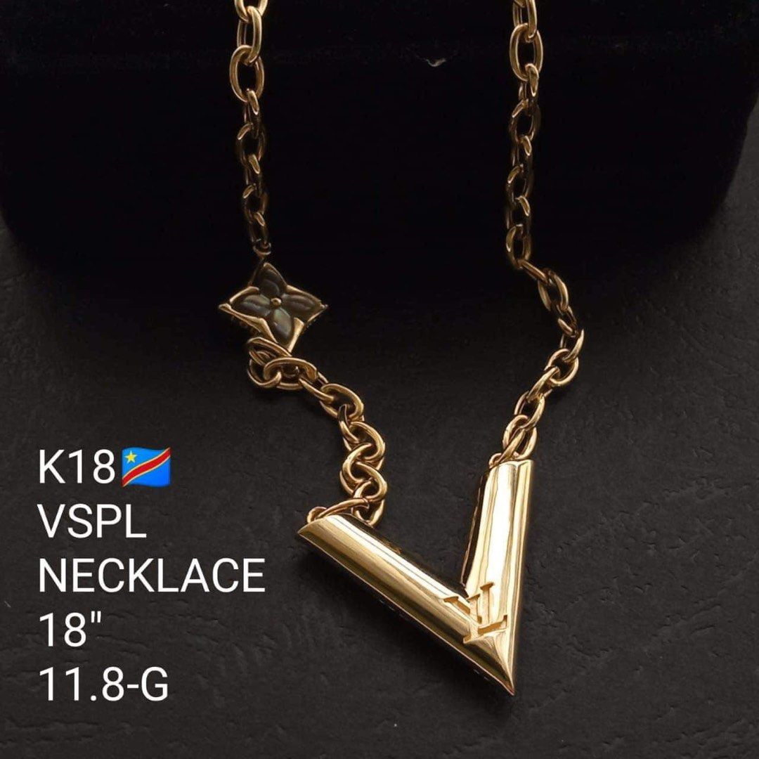 LV ESSENTIAL V NECKLACE, Women's Fashion, Jewelry & Organizers, Necklaces  on Carousell