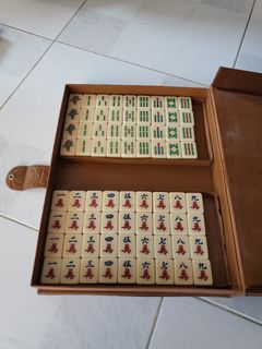 40mm Mahjong Set High Quality Mahjong Cute Pink Table Games 144pcs Mahjong  Tiles Chinese Funny Family Table Board Game with Box