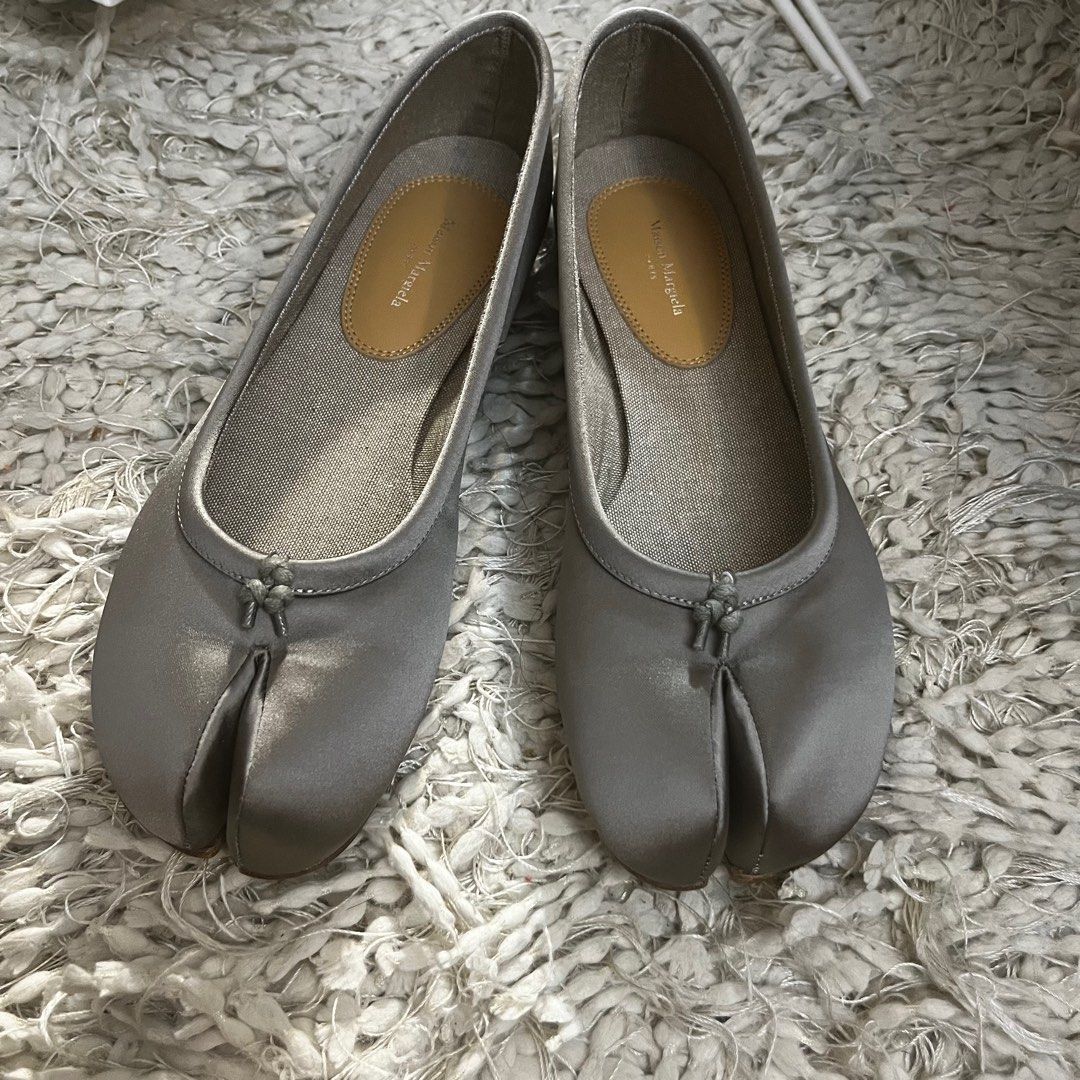 Maison Margiela Tabi ballerina ballet flats 39 satin gray new , 女 ...