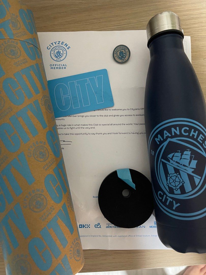 Man City Water bottle Official Merchandise, Hobbies & Toys, Memorabilia ...
