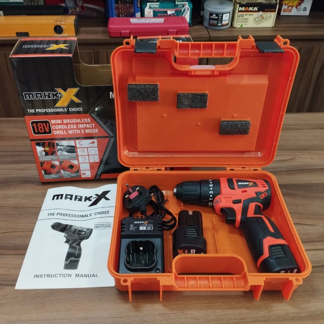MARK X Mr.Mark 18V 2.0Ah Brushless Compact Impact Cordless Drill MKX 2026 18.0V Mini Lightly 6 Months Warranty