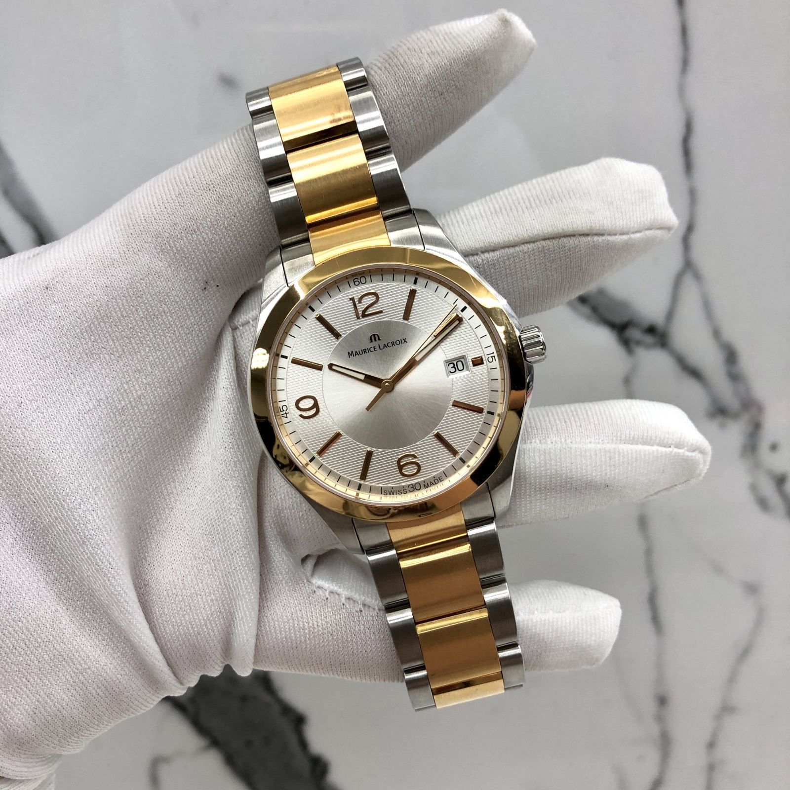 MAURICE LACROIX M1 1018 WHITE DIAL MIROS QUARTZ MEN S WATCH 237023595 WE