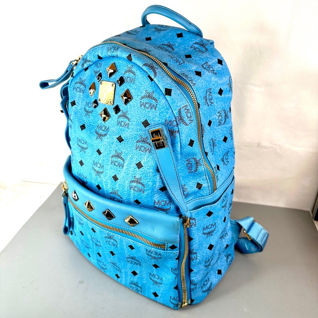 Mcm blue backpacks online