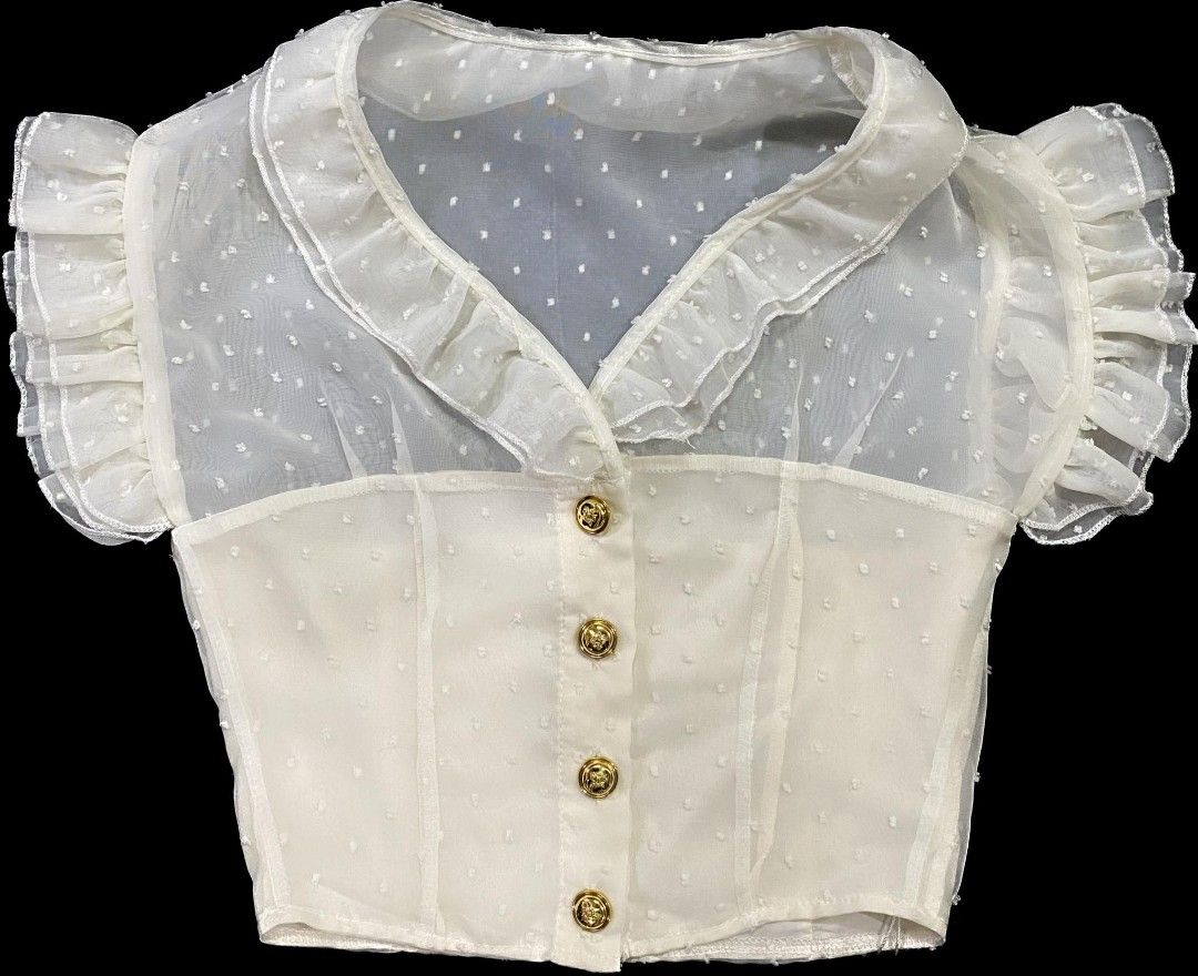 Mesh Bustier (Category: Blouses) located in Manila. Submitted by vimcorpuz (Listing ID 1248509824, Image 1). Description: Brand New Bustier Top ♡ - Cream color - Fits xs - Original price was Php390(+).