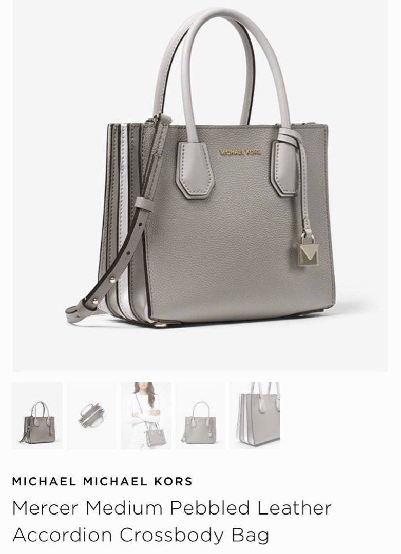 Michael kors mercer pebbled leather accordion crossbody best sale