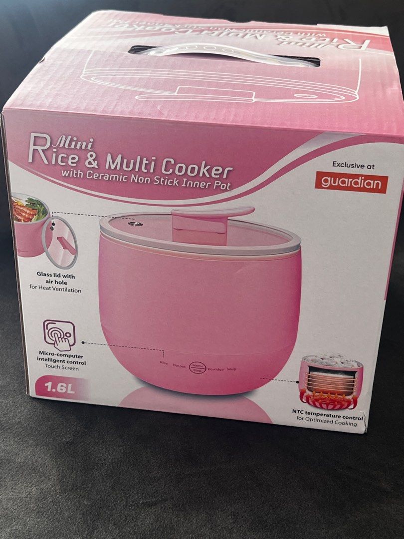Mini Rice & Multi Cooker with ceramic non stick inner pot soup