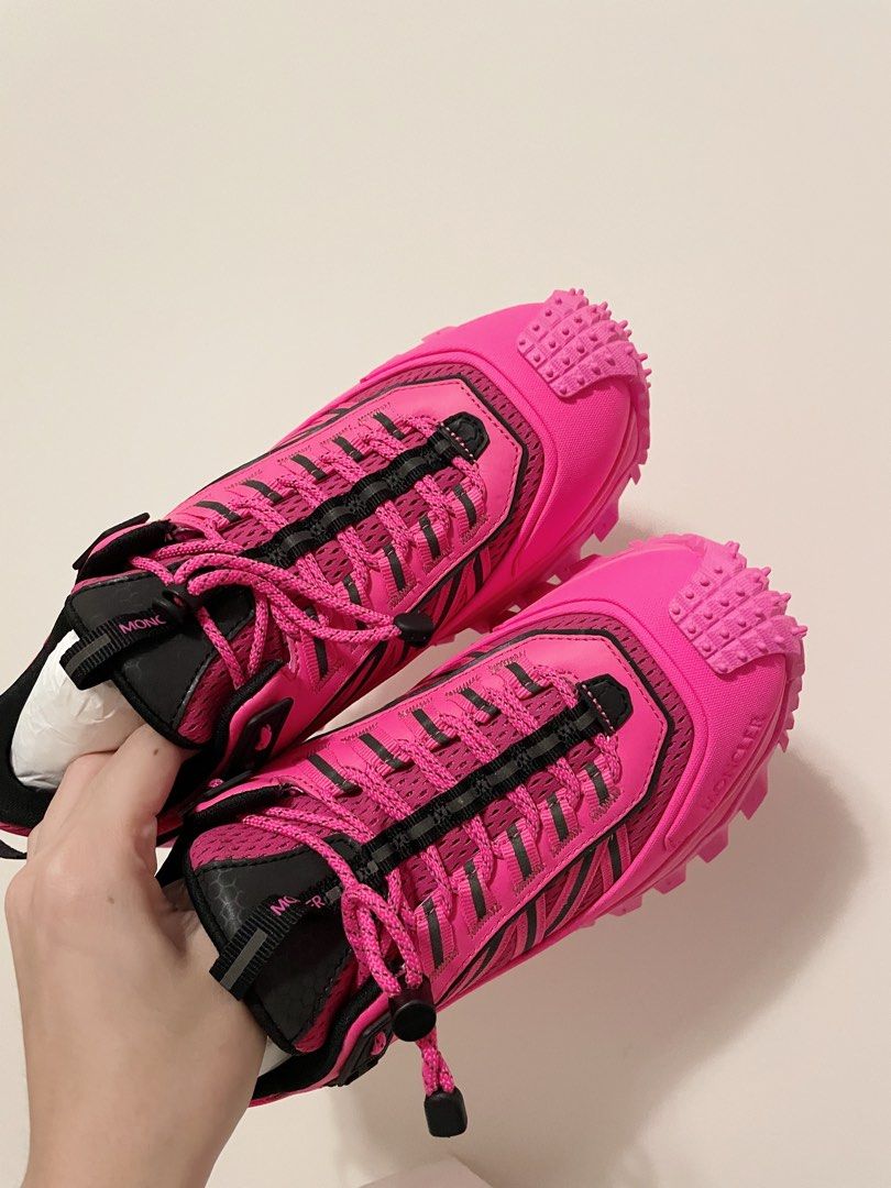 Moncler pink sneakers discount