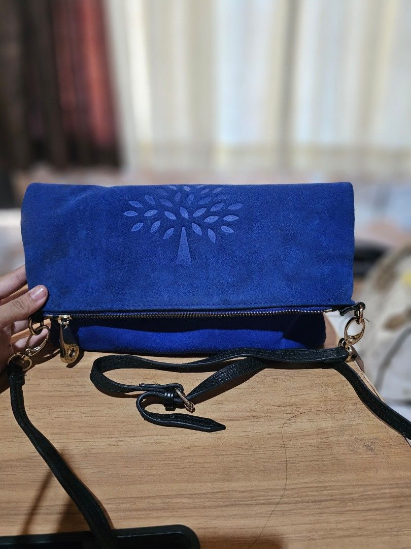 Mulberry suede clutch discount