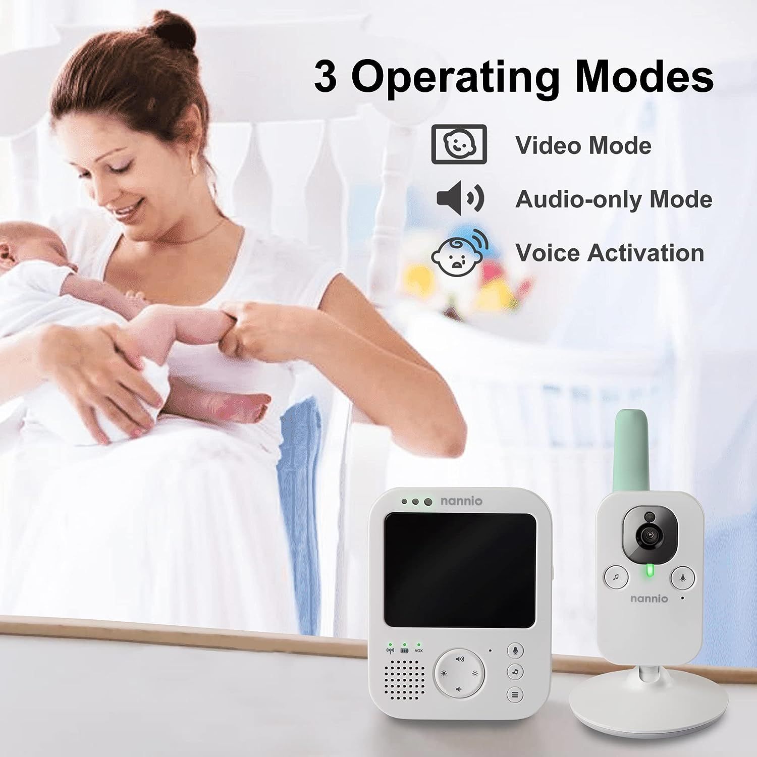 Baby monitor outlet voice only