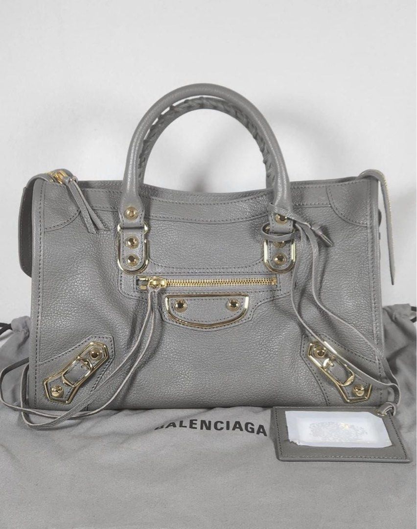 NETT Balenciaga Small City Edge Grey GHW Barang Mewah Tas