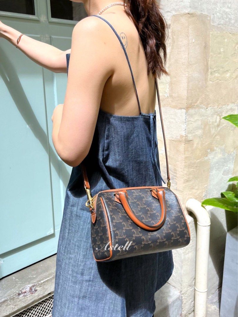 Celine Mini Pocket Messenger Bag In Triomphe Canvas - Kaialux