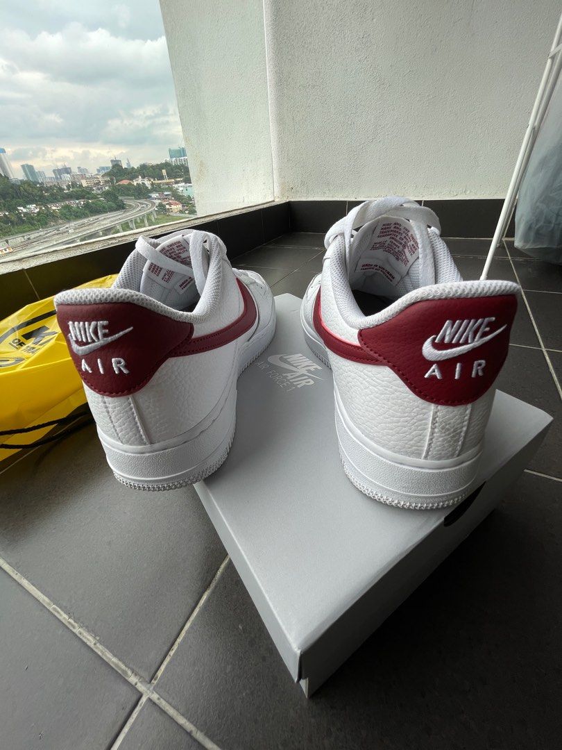 Air force 1 07 red and white online mens