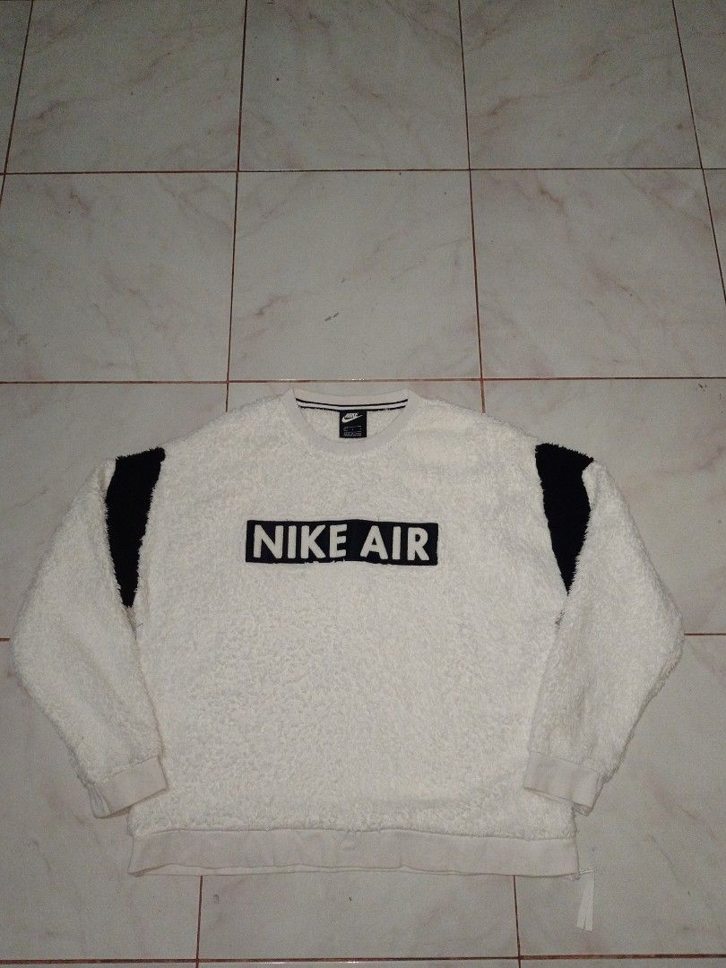 NIKE AIR SHERPA SWEATER, Men's Fashion, Tops u0026 Sets, Hoodies on Carousell