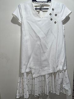 Plains and Prints White Dress - Medium