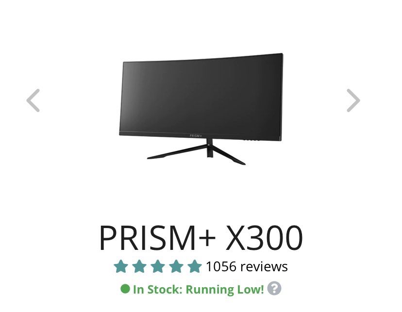 Prism+ X300 Ultrawide Curved Gaming Monitor, Computers & Tech, Parts ...