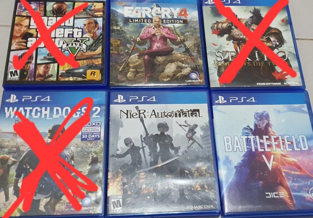PS4 game GTA far cry sekiro watch dogs 2 nier battlefield 5