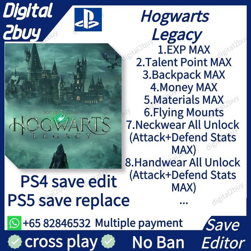 PS5 PS4 Hogwarts Legacy Save Editor Hogwarts Legacy Save Modding