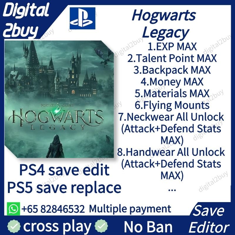 PS5 PS4 Hogwarts Legacy Save Editor Hogwarts Legacy Save Modding