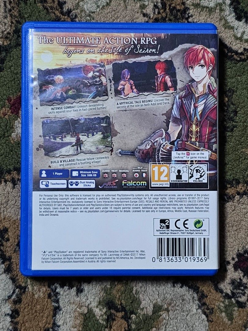 PS Vita YS VIII Lacrimosa of Dana, Video Gaming, Video Games, PlayStation on Carousell