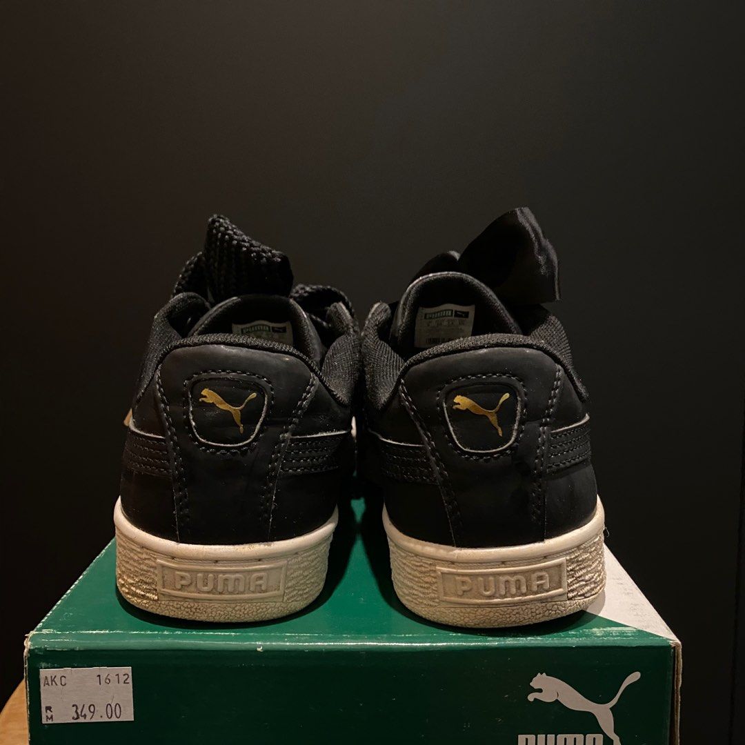 Puma basket heart green on sale