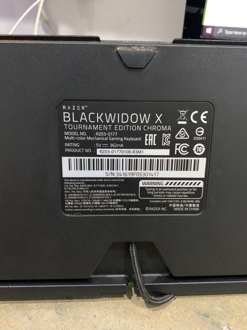 Razer BlackWidow X Tournament Edition Chroma RZ030177 MultiColor Gaming  Keyboard