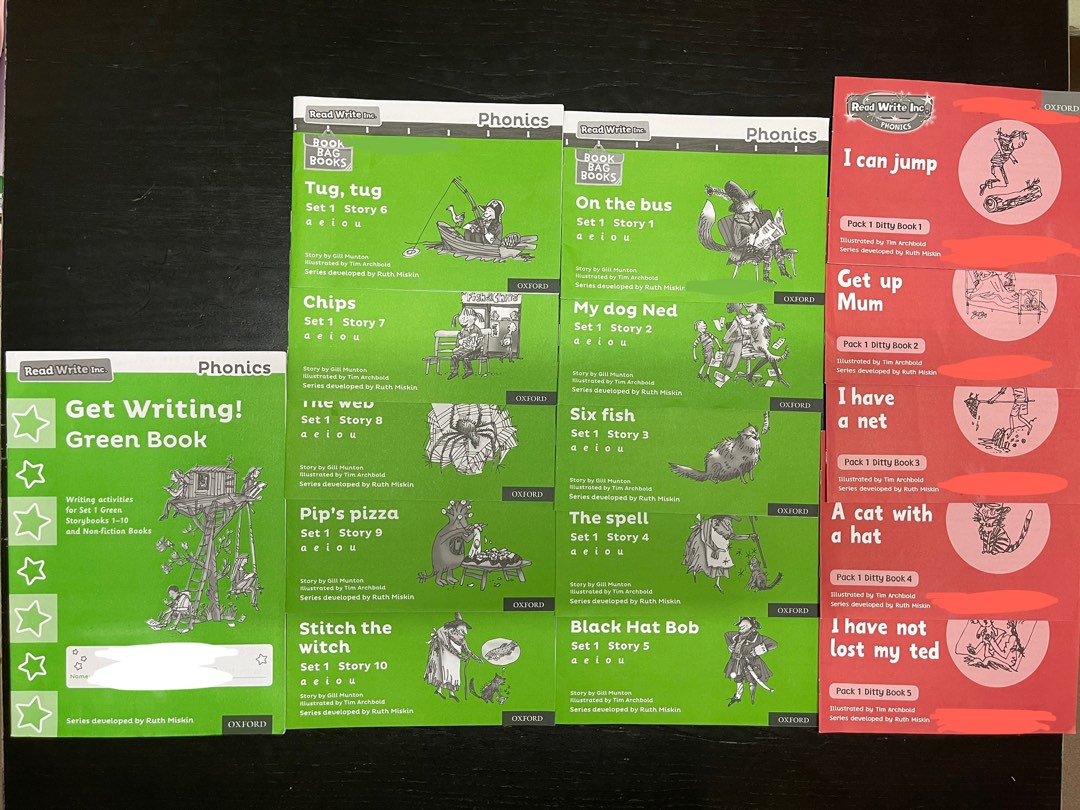 Read Write Inc (green set & pack 1 ditty book set), 其他, 其他 Carousell