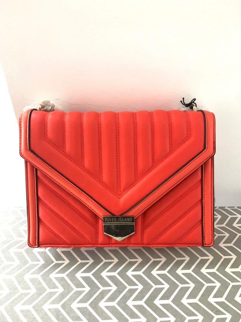 Orange bag river island on sale