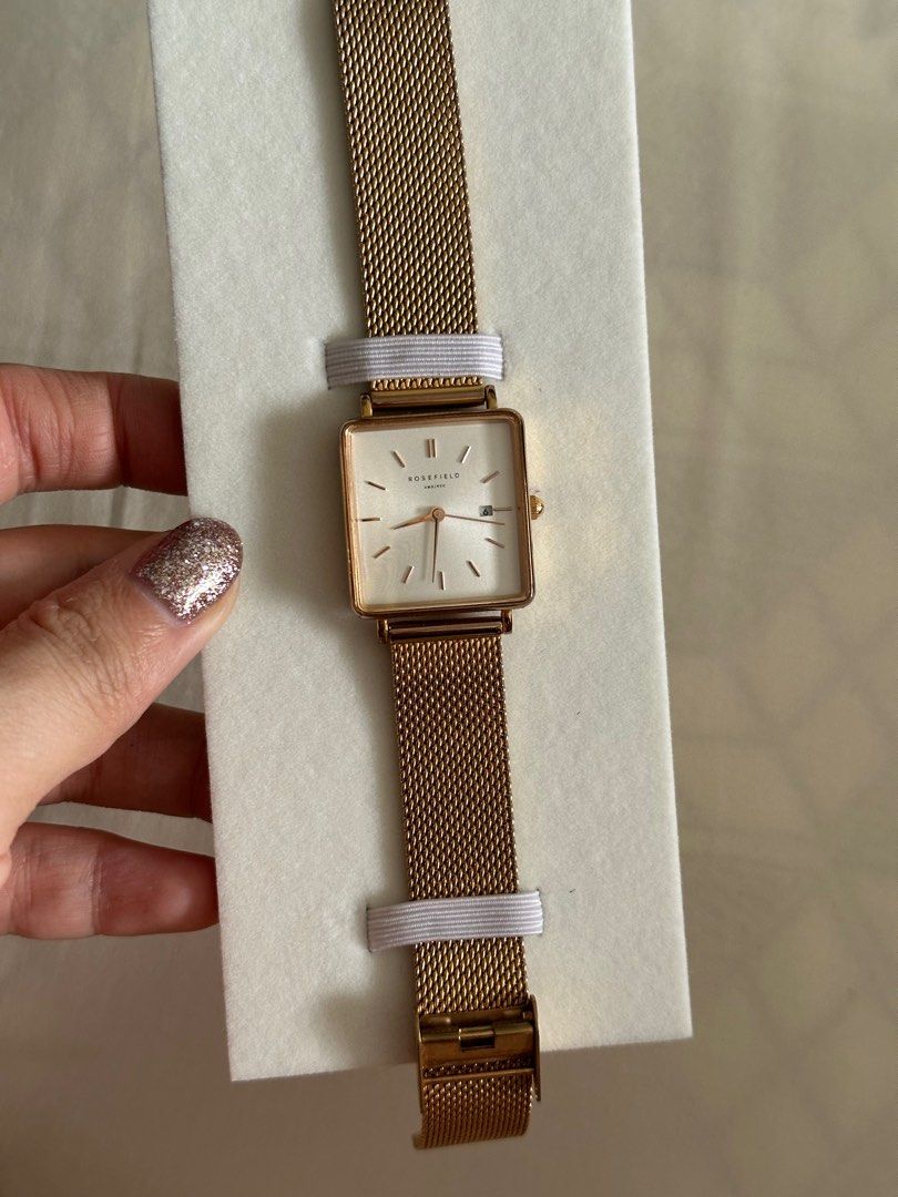 Rosefield rose gold sale watch