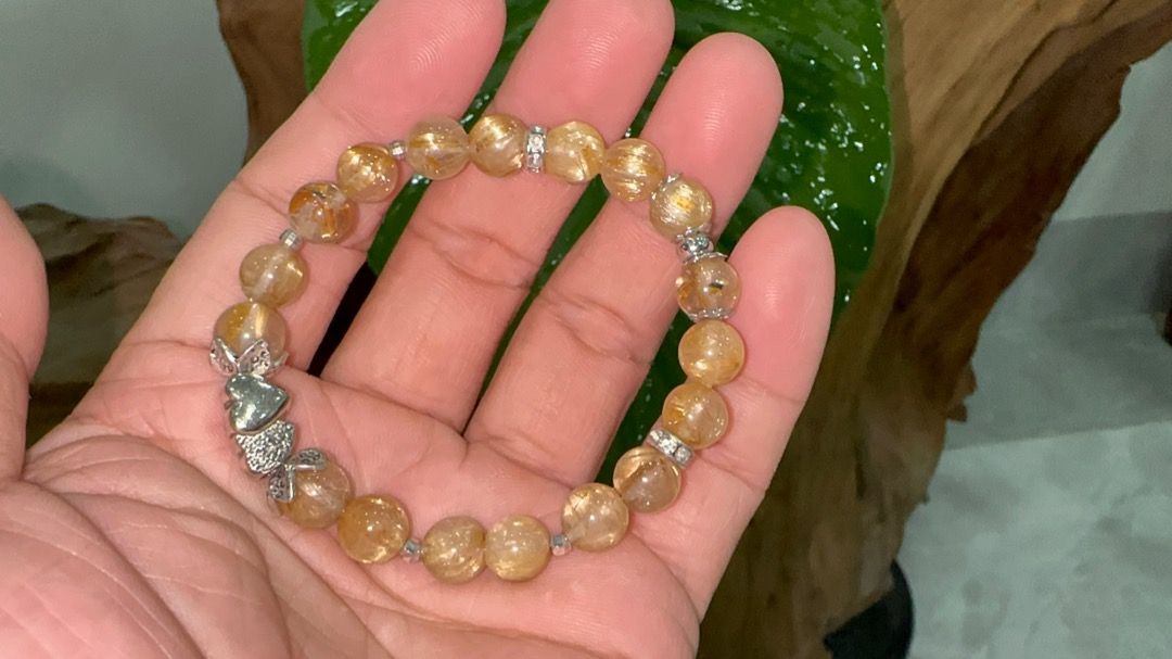 Quartz sales bead bracelet