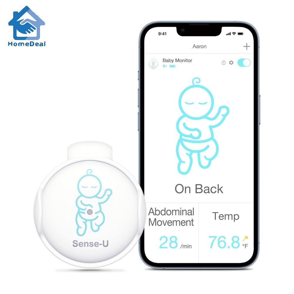 SenseU Baby Monitor with Breathing Rollover Movement Temperature