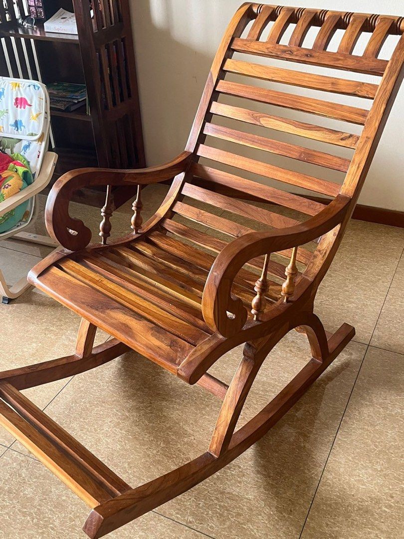 Teak wood cheap easy chair price