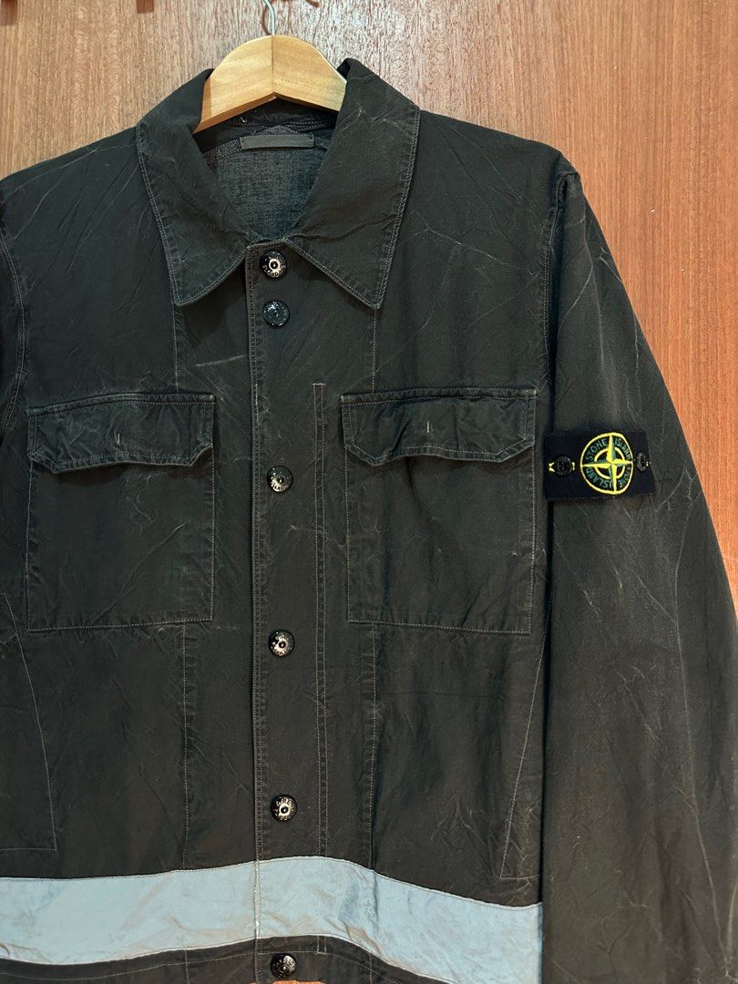 Stone island reflective hot sale overshirt