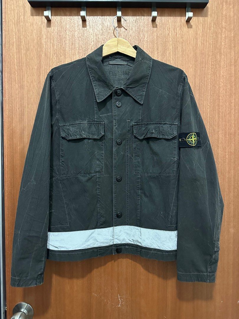 Stone Island Reflective Over shirt Jacket Men s Fashion Coats