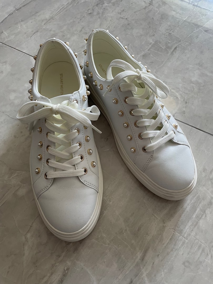 Stuart weitzman pearl sneakers hot sale