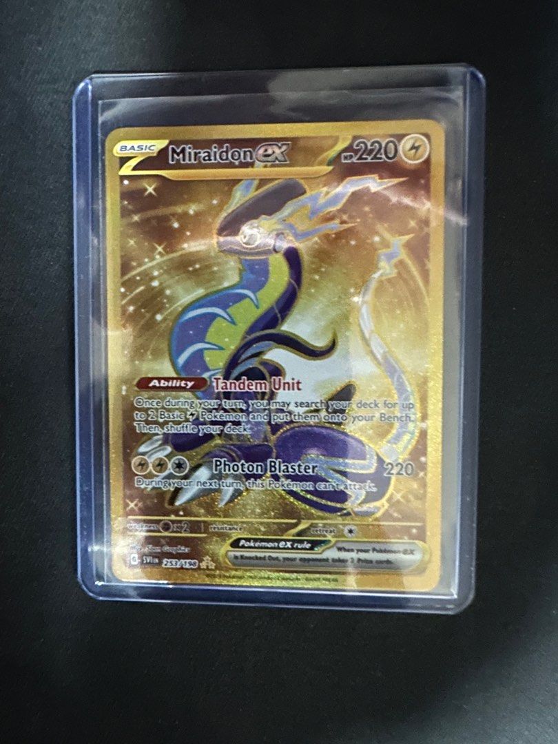 Miraidon EX 253/198 Full Art Gold Secret Rare Card Pokémon Scarlet & Violet  - NM