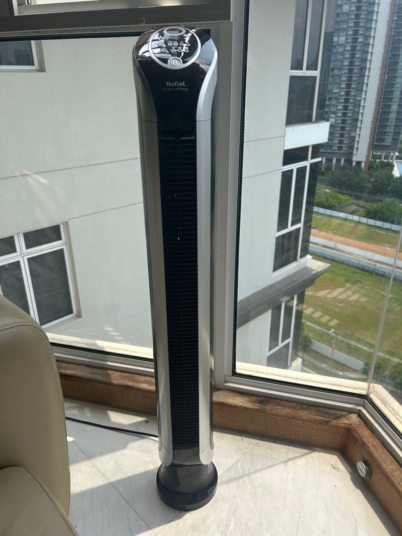 TEFAL VF6670 EOLE INFINITE TOWER FAN, Furniture & Home Living, Lighting ...