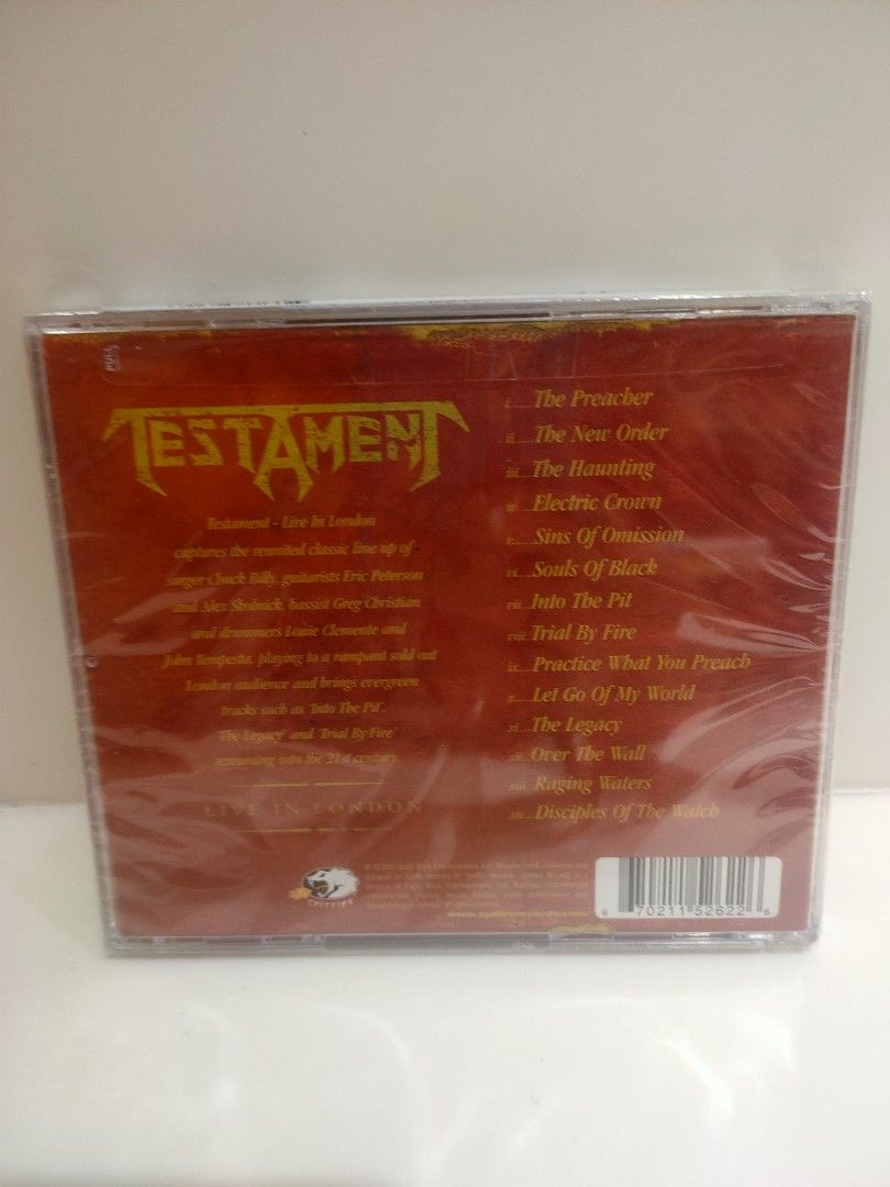 TESTAMENT (LIVE IN LONDON), Hobbies & Toys, Music & Media, CDs & DVDs on Carousell