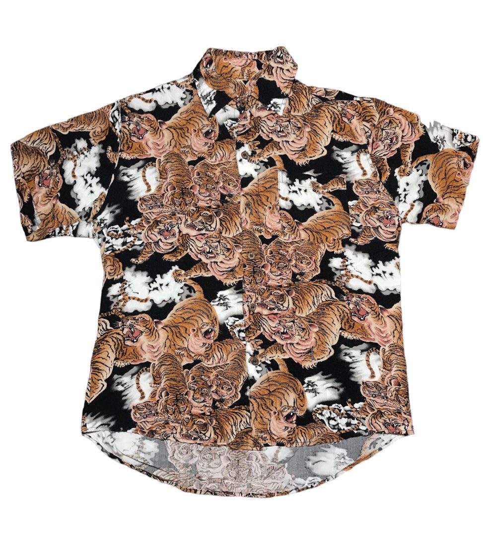 Tiger shirt button up sale
