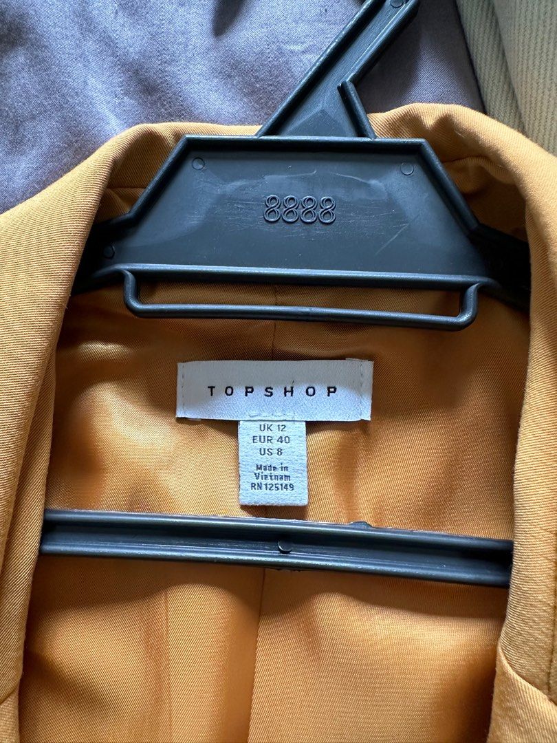 Topshop mustard clearance blazer