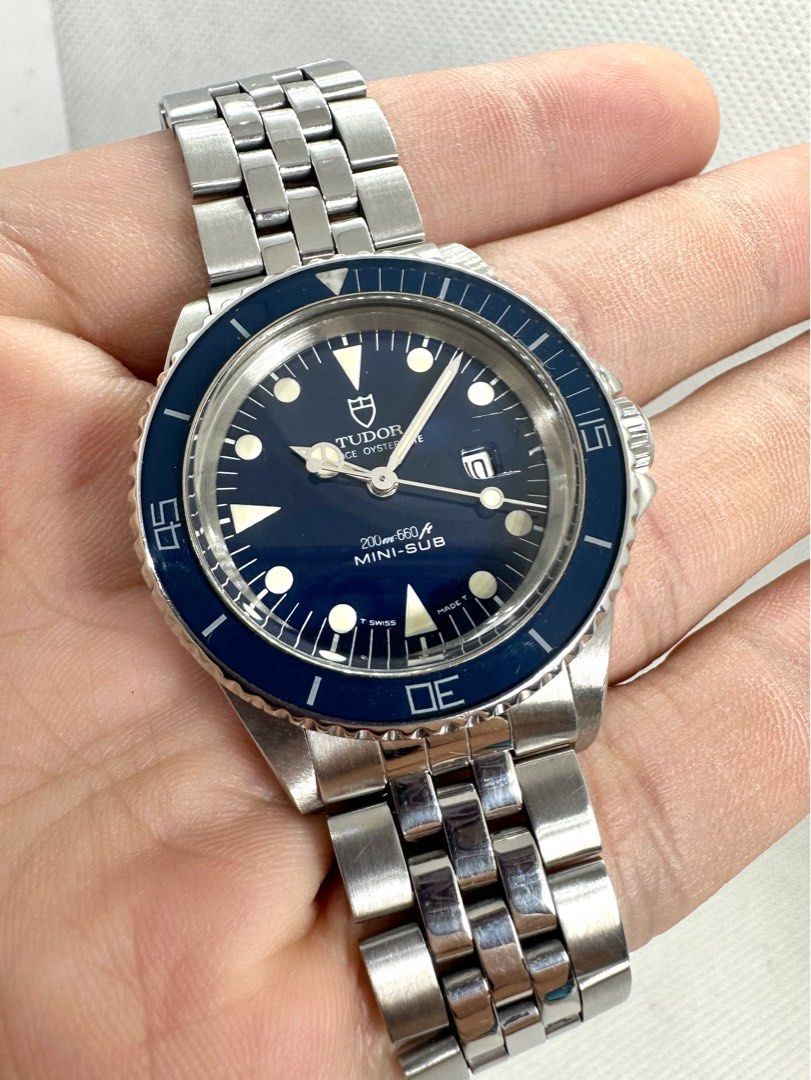 Tudor Mini Sub 33mm Blue 73090 Vintage 1990 s Diver Automatic