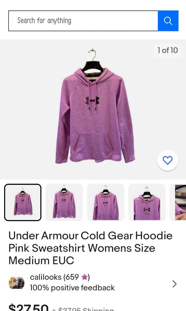 Under Armour, Tops, Womens Under Armour Cold Gear Hoodie Medium