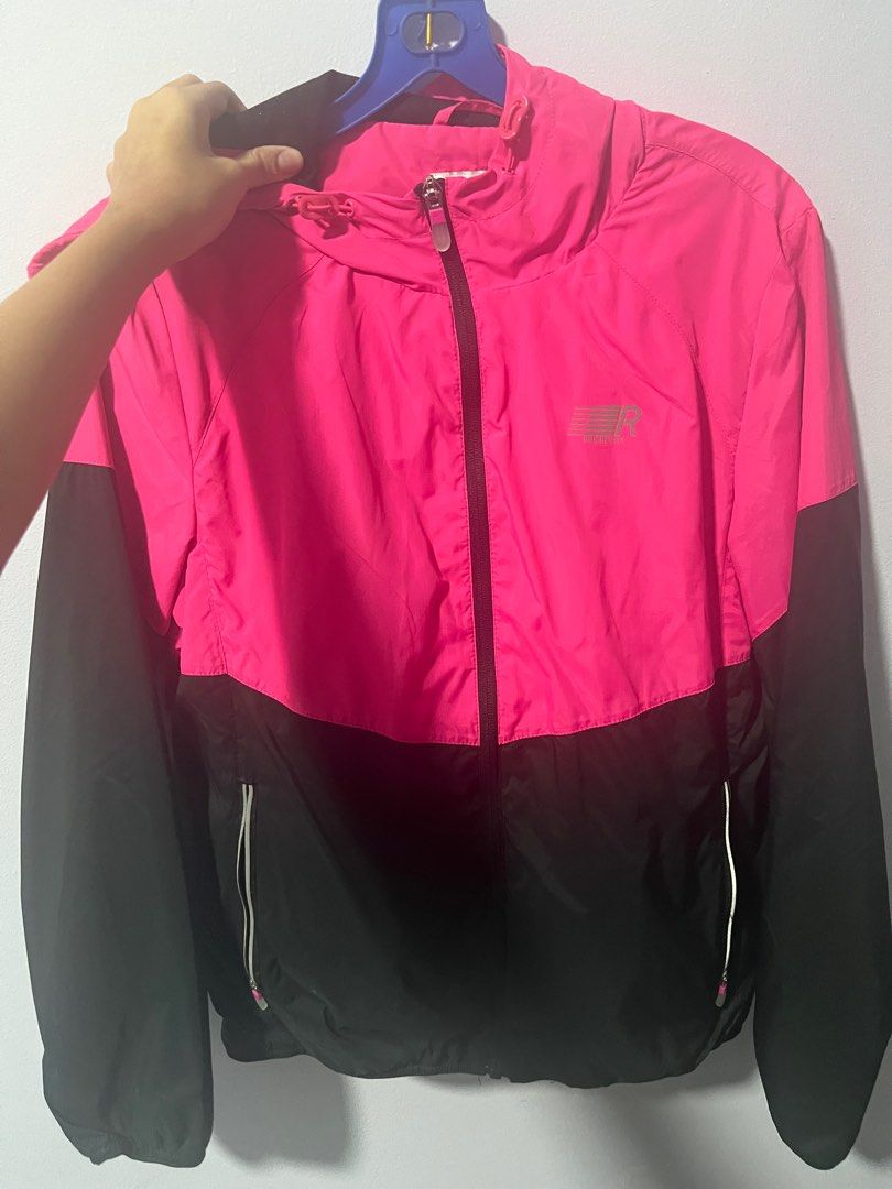 White and pink windbreaker online