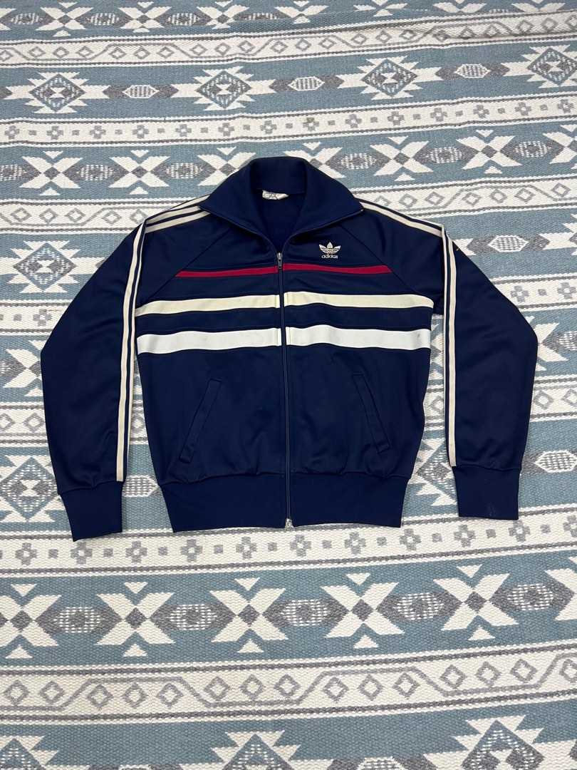 VINTAGE ADIDAS TRACK TOP FRANCE, Men's Fashion, Coats, Jackets and Outerwear on Carousell