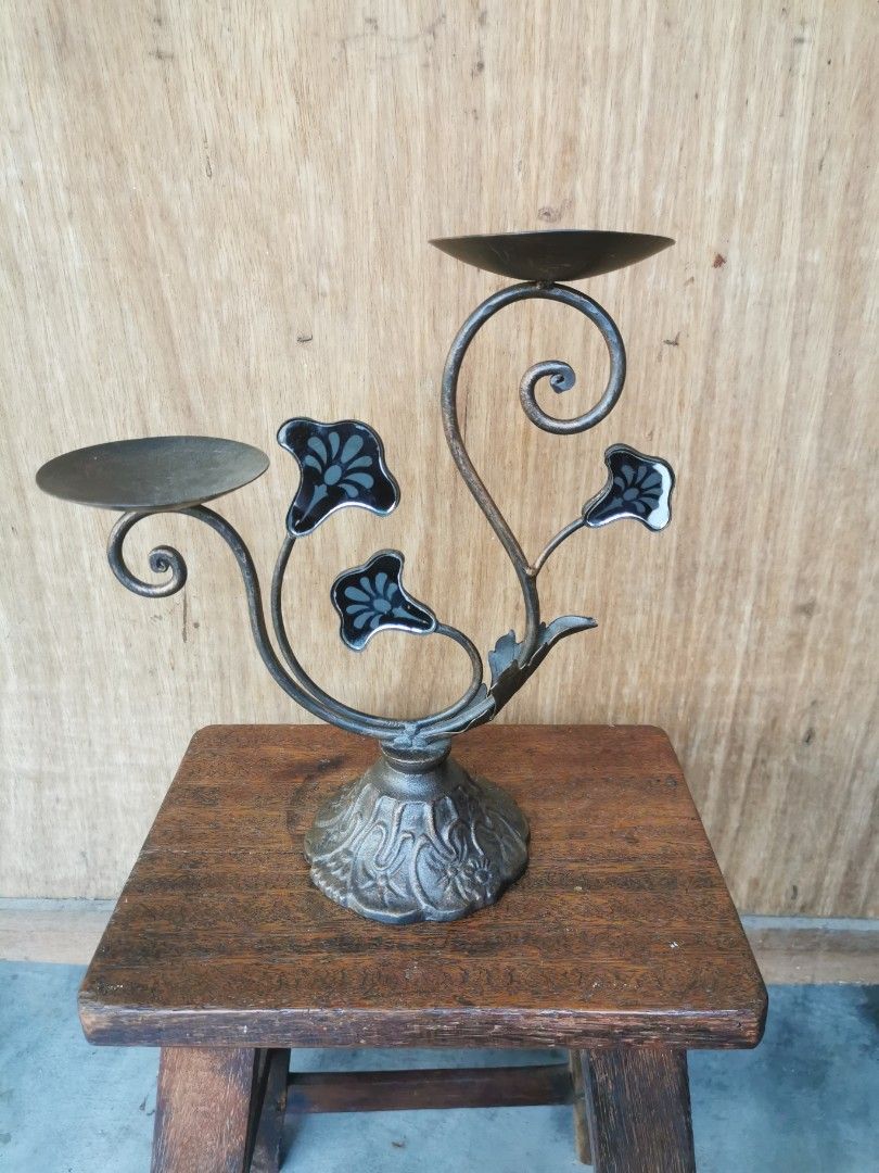 Vintage Candle Stand Cast Iron., Hobbies & Toys, Collectibles