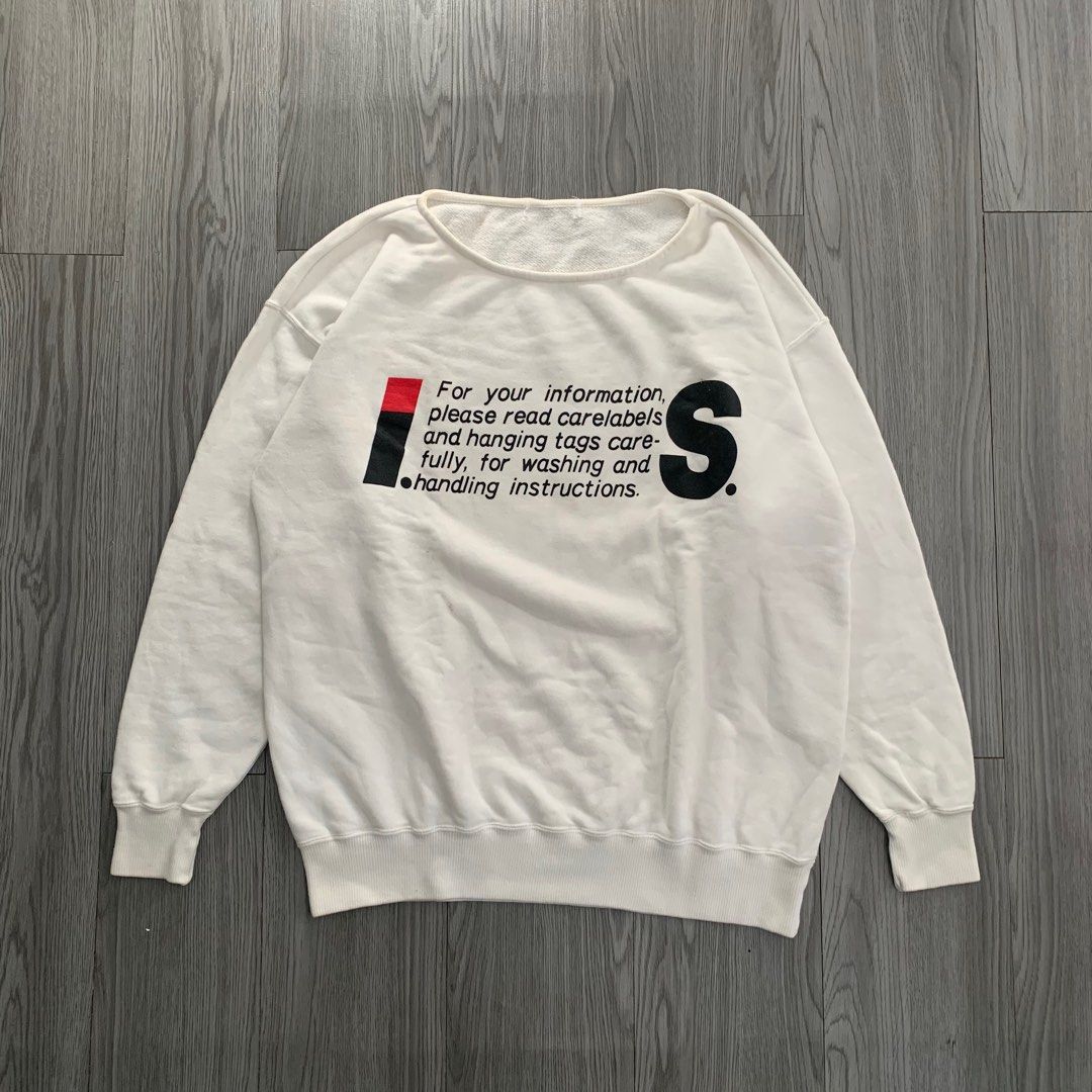Vintage Issey Miyake Crewneck Fesyen Pria Pakaian Atasan di Carousell