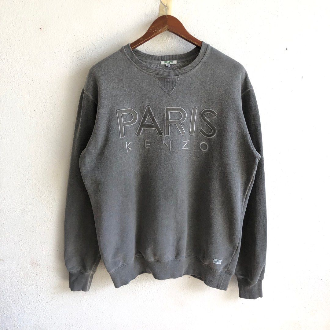 Kenzo paris sweatshirt best sale grey
