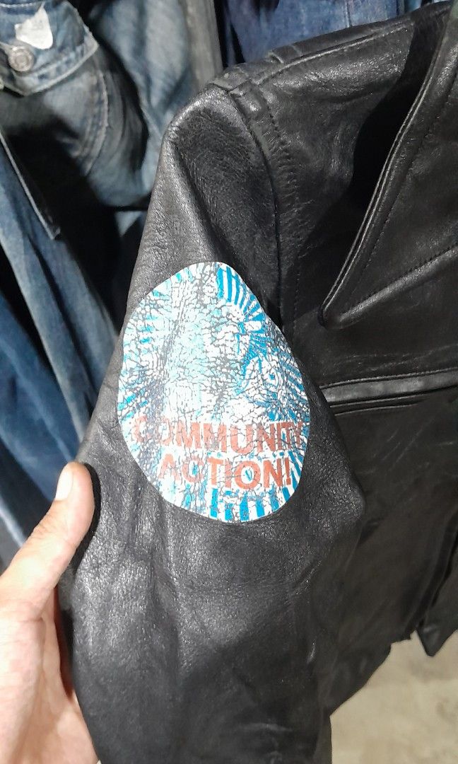 Vintage ozone community hysteric glamour leather bikers jacket