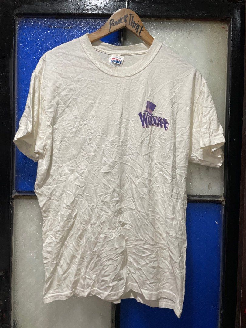 Vintage Wonka White Shirt, Men's Fashion, Tops & Sets, Tshirts & Polo ...